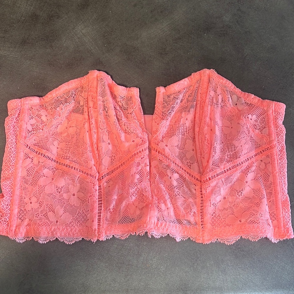 Victoria's Secret VS Dream Angels Hot Pink Corset Bra Size Large